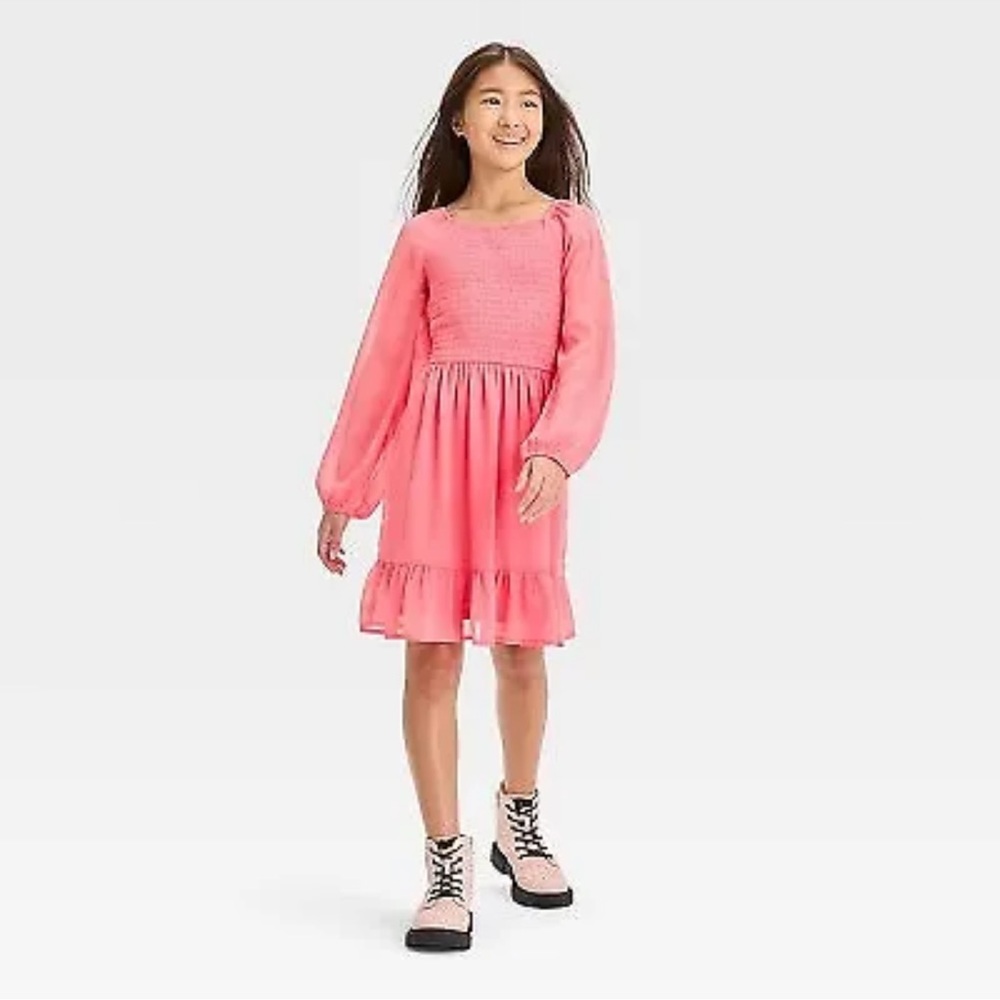 Art Class Smocked Bodice Chiffon Dress - Picture 2 of 2